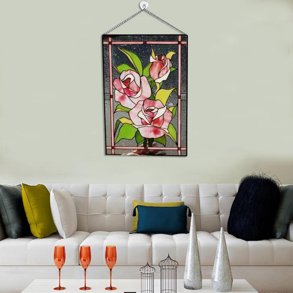 Stained Rectangle Window Panel Wall Decor