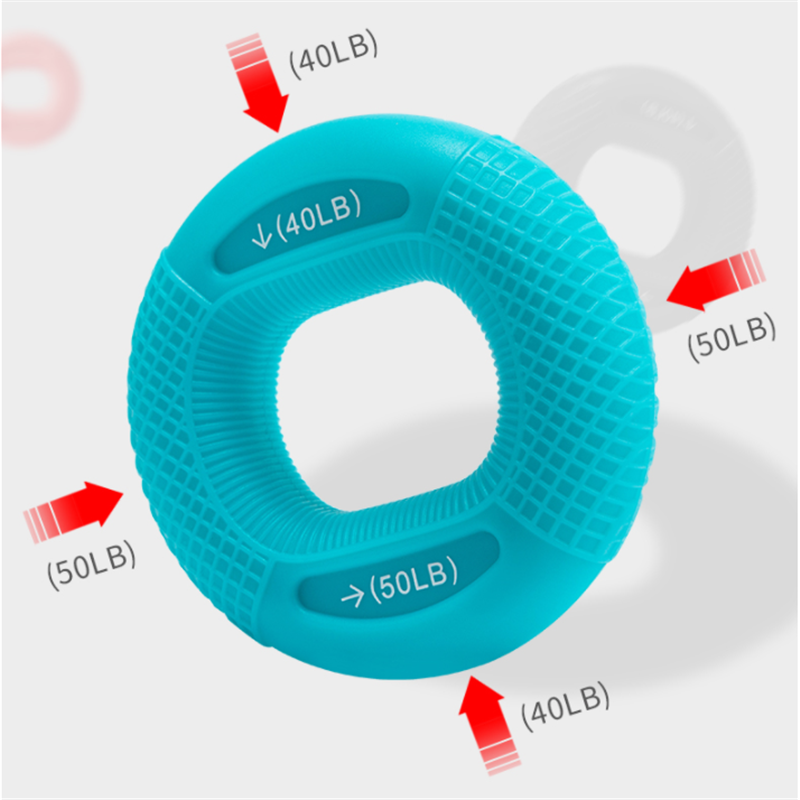 Silicone điều chỉnh tay cầm tay 20-80lb nắm tay ngón tay cỗ tay vỗ tay xe hơi mở rộng cơ bắp tập thể dục tập thể dục thể dục Color: F Blue 40 LB 1PCS