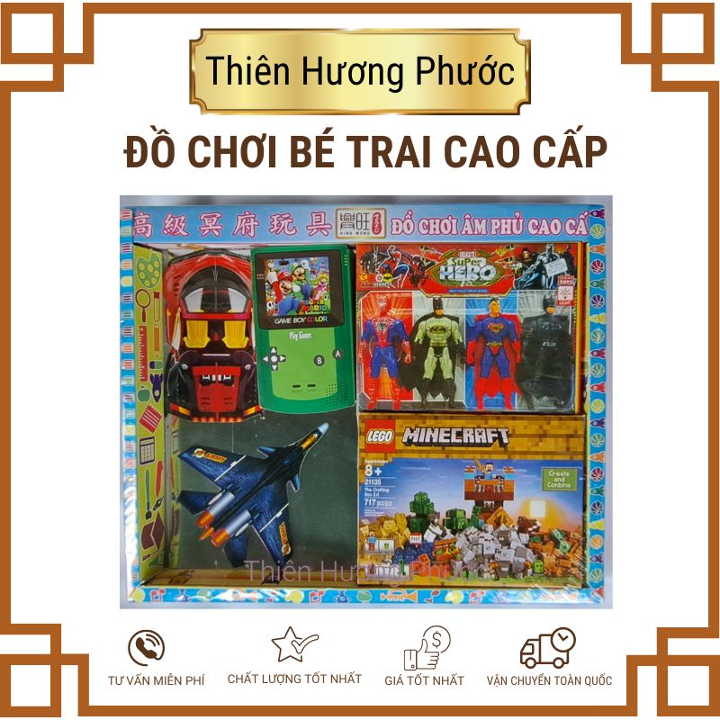 Đồ chơi bé trai gái giấy cúng cao cấp
