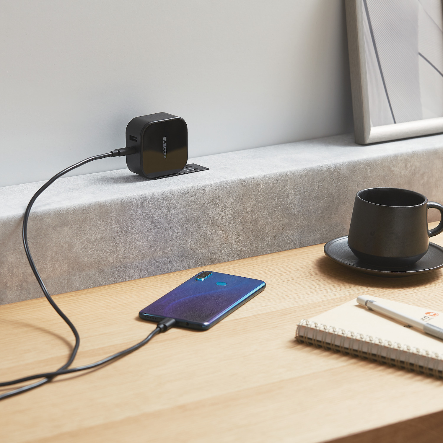Củ sạc 2 cổng PD Type-C & USB-A 20W ELECOM MPA-ACCP20 - Hàng chính hãng