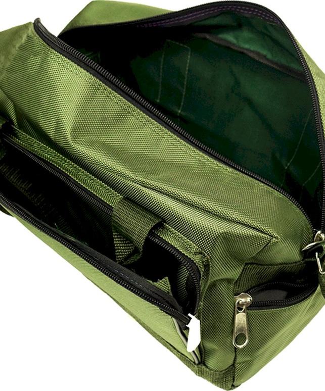 Túi xách du lịch vải bố xanh rêu cao cấp AH size nhỏ (15 x 20 x 39)
