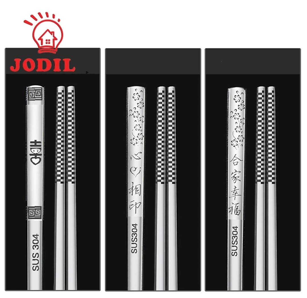 HỘP 10 ĐÔI ĐŨA INOX # 304 - CAO CẤP - SANG TRỌNG - NGUYÊN KHỐI INOX 304