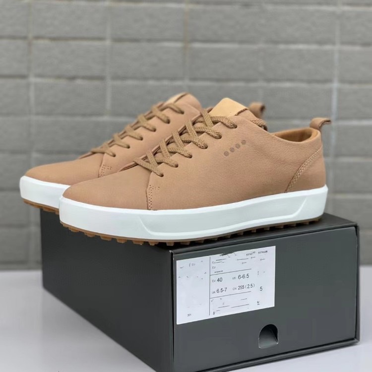 Giày Sneaker nam E02- Giày da nam xuất khẩu có chất liệu bằng da bê, mềm, mịn, màu nâu - bảo hành 12 tháng.