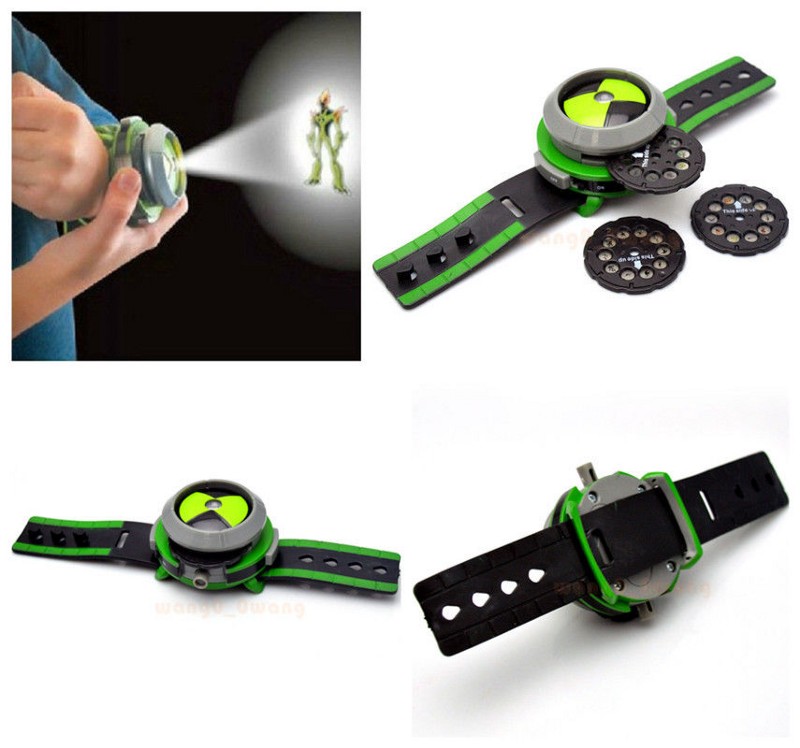 Đồng hồ ben10 với 3 thẻ bài chiếu 30 hình 3D cho bé