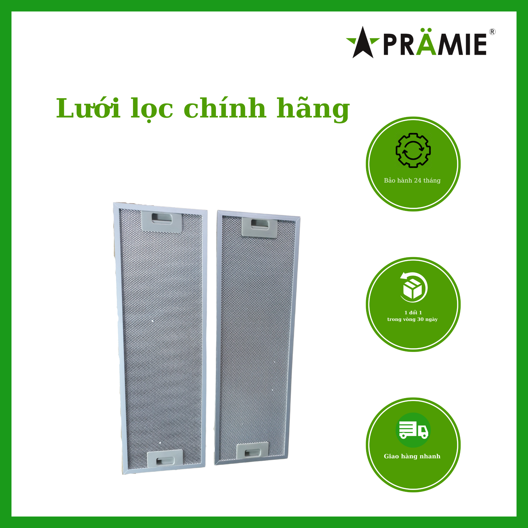 COMBO 2 Lưới Lọc Máy Hút Mùi Chính Hãng Pramie Hàng Nhập Khẩu