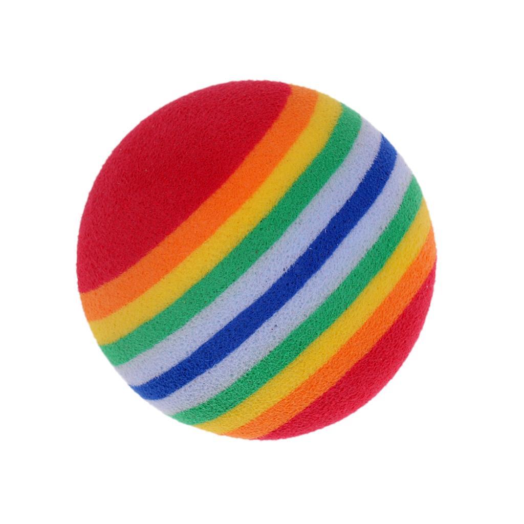 6 Pieces Lightweight Soft Sponge Rainbow Indoor Practice Golf Training Balls