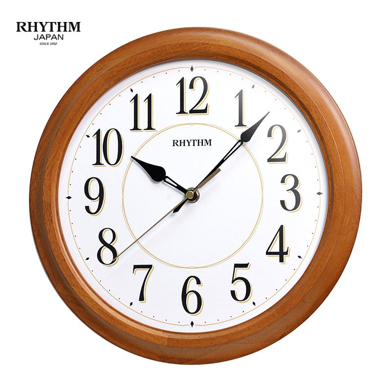 Đồng hồ treo tường RHYTHM (Wooden Wall Clocks) CMG131NR07 (Kích thước 30.0 x 4.6cm)