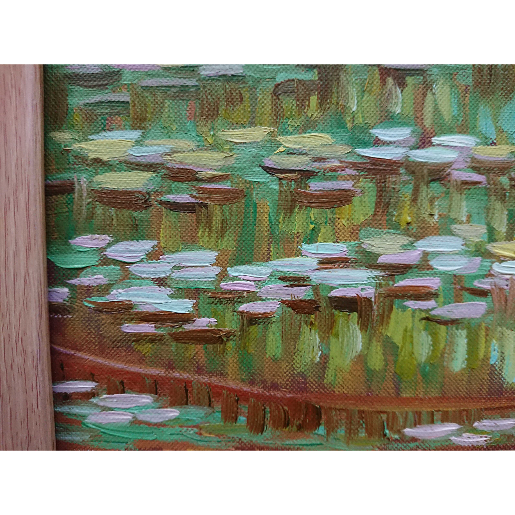 Tranh Sơn Dầu Vẽ Tay 30x40cm -  Cầu Nhật Bản (Monet)