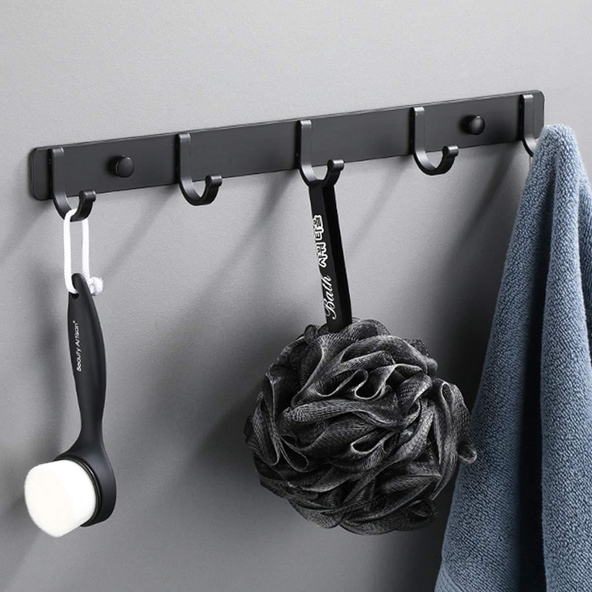 2PCS Tường Hook Rack thép không gỉ Haning cho áo choàng khăn khăn Chiếc ví Robe Mudroom Phòng tắm