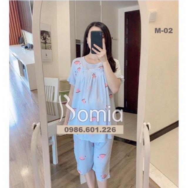 BỘ BẦU VÀ SAU SINH LANH LỤA DÁNG LỬNG CHẤT ĐẸP, MÁT, TIỆN CHO CON BÚ