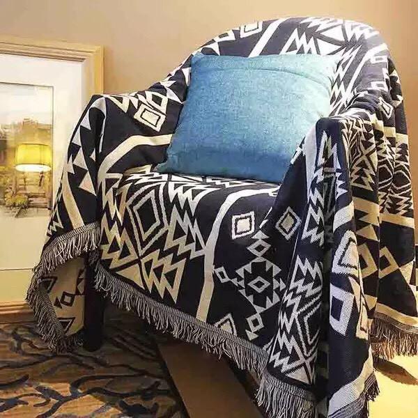 Thảm Vintage Thổ Cẩm Nhập Khẩu Cao Cấp Phủ Sofa Trang Trí Phòng Khách 180x230cm BH23