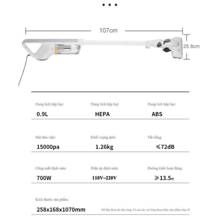 Máy hút bụi đa năng 700W cầm tay siêu mạnh A-927 tặng phụ kiện đi kèm