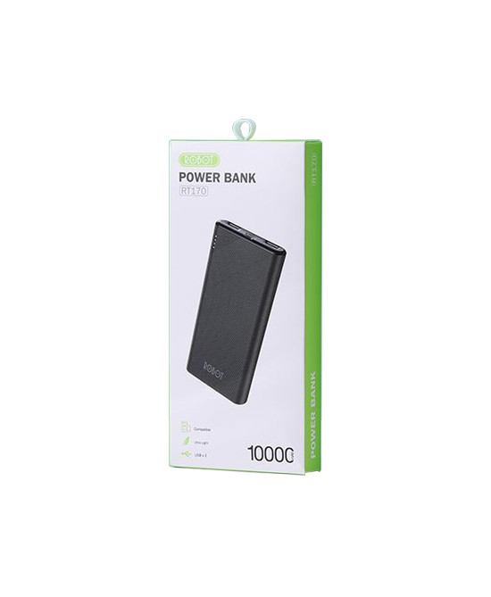 Pin sạc dự phòng 10000mAh Robot RT170 Black - Hàng chính hãng / Hàng nhập khẩu