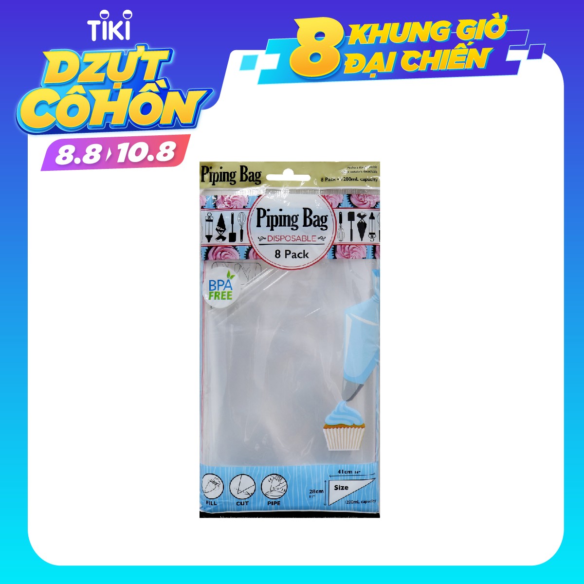 Túi bắt kem trang trí bánh dung tích 1200ml Uncle Bills KA0727