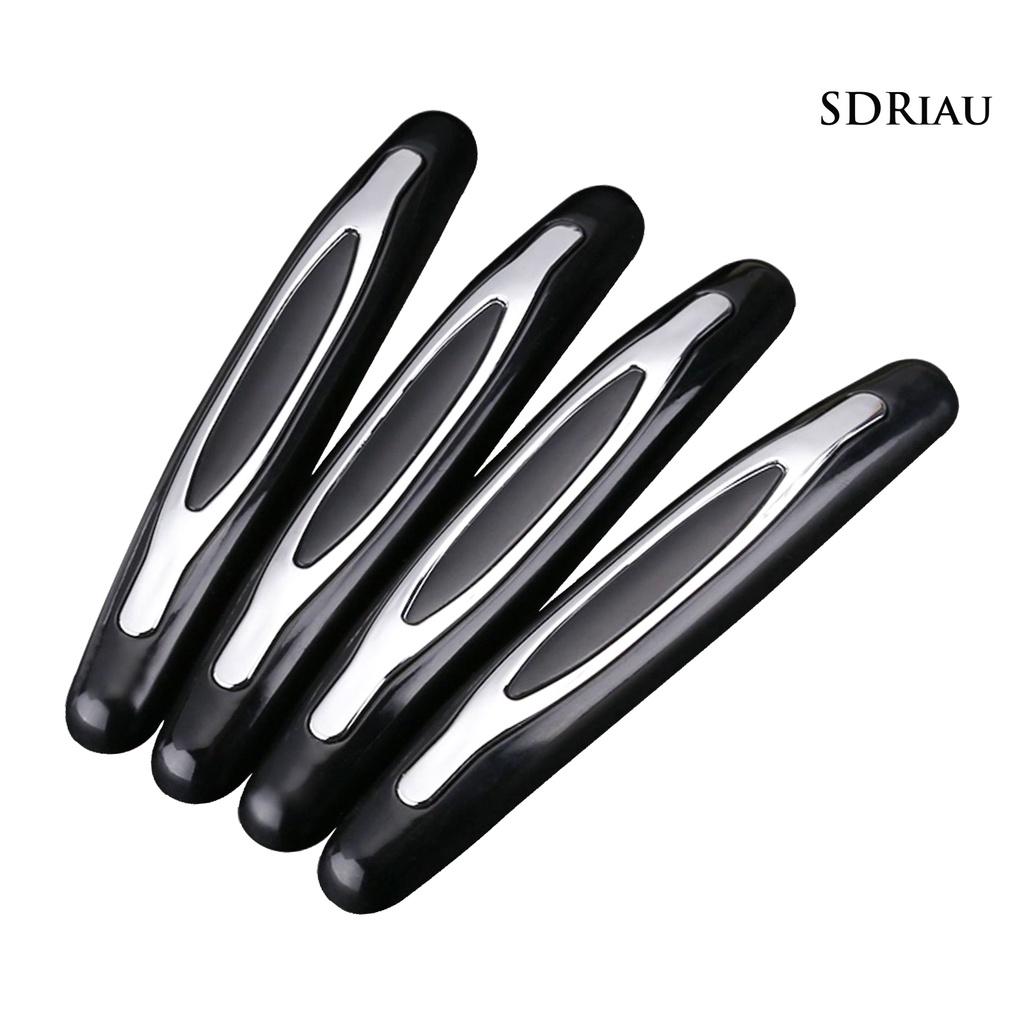 Set 4 Dải Dán Bảo Vệ Cửa Xe Hơi Chống Va Chạm Chống Trầy Xước Bằng Abs