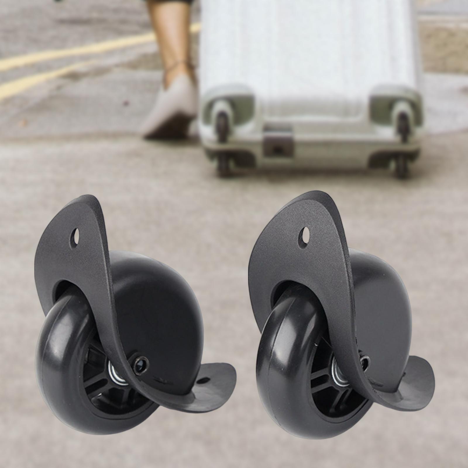2 Pieces Luggage Replacement Wheels, Mute Smooth Suitcase Wheels Replacement for Suitcase Trolley Luggage