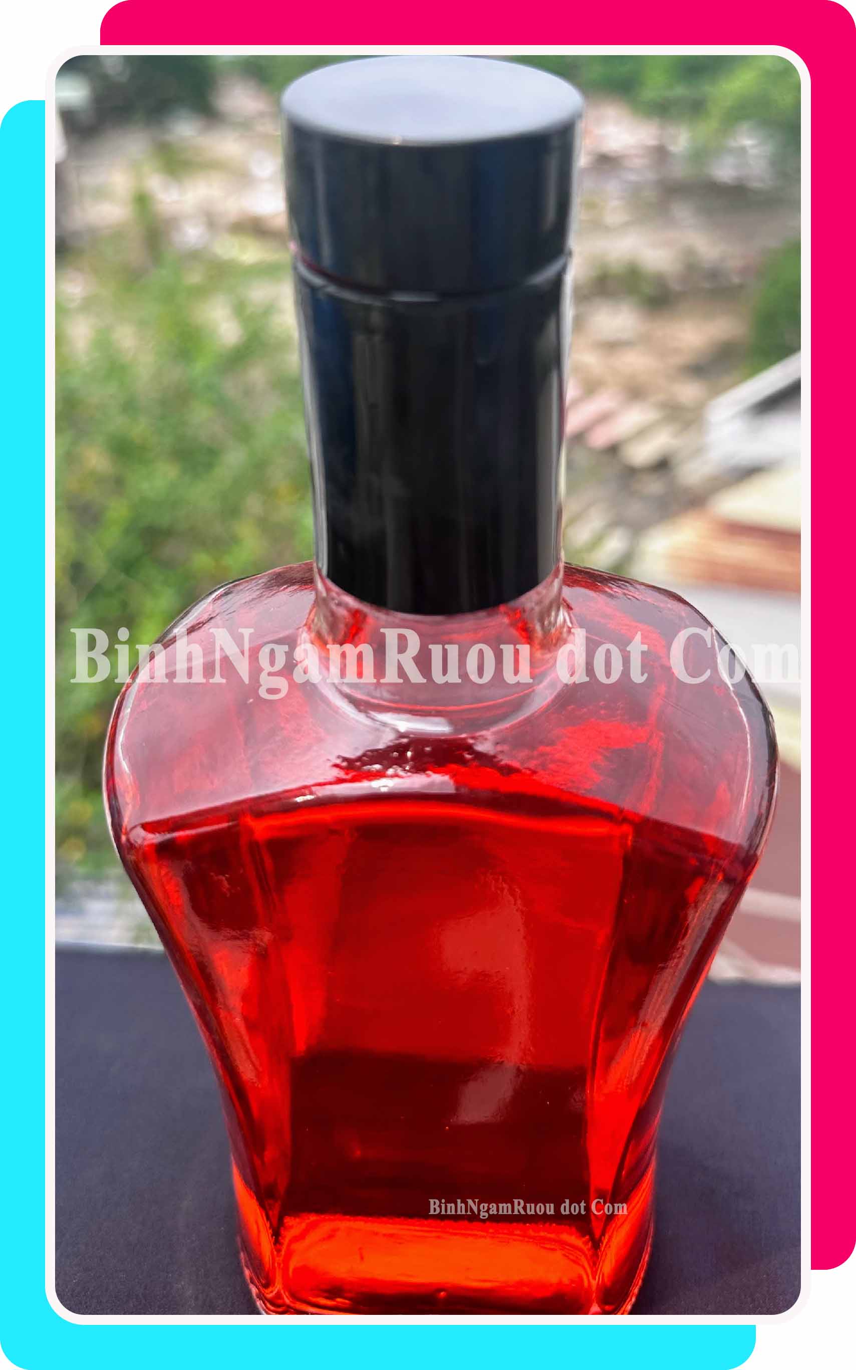 Chai Đựng Rượu - 500ml - Nắp Kín Thủy Tinh Trong - Tặng Biếu Sang Trọng