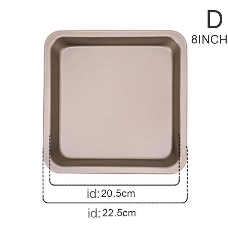 Không Dính 8 Inch Vuông Bánh Nướng Chảo Thép Carbon Khay Bánh Pizza Bánh Mì Bánh Khuôn Bánh Món Khay máy Nướng Dụng Cụ
