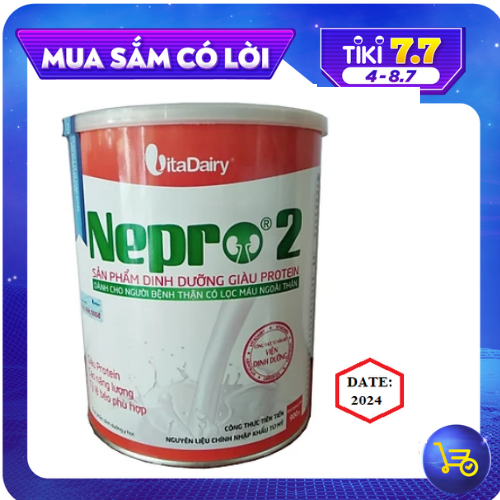 Sữa bột Nepro 2 Dinh dưỡng y tế cho người chạy thận nhân tạo ( lọc máu - 800 gr.)