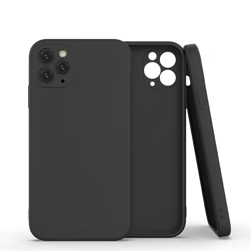 Ốp Lưng TPU Dẻo Viền Vuông Giả iPhone 12 Dành Cho iPhone 6,7,6 Plus,7Plus,X,Xr,Xs Max,11,11 Pro, 11 Pro Max- Hàng Chính Hãng – ĐEN – iPhone 11 Pro Max