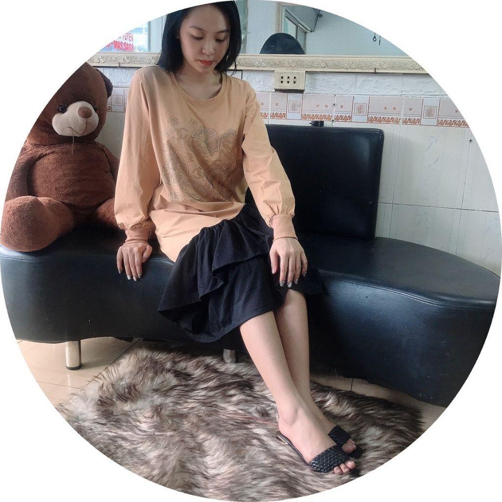 Đầm Bigsize Dáng Suông Thun Thái Fom Rộng Dưới 75kg -Siêu Xinh-