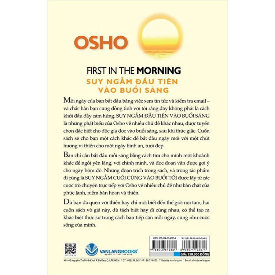 Sách Osho - Suy Ngẫm Đầu Tiên Vào Buổi Sáng
