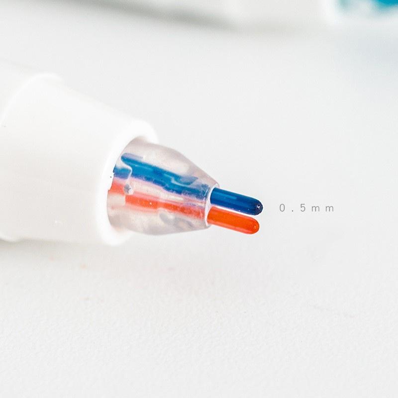 Bút mực hai ngòi 0.5mm bút mực 2 Lines Pen nhiều màu dễ thương ST407