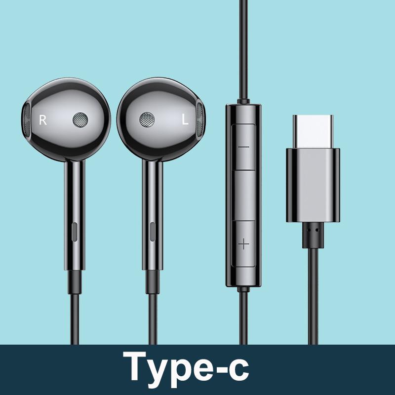 Tai nghe USB Type-C cho Samsung Galaxy S23 S22 S21 S20 Plus Mic điều khiển âm thanh âm thanh trong tai nghe có dây tai nghe 3,5mm