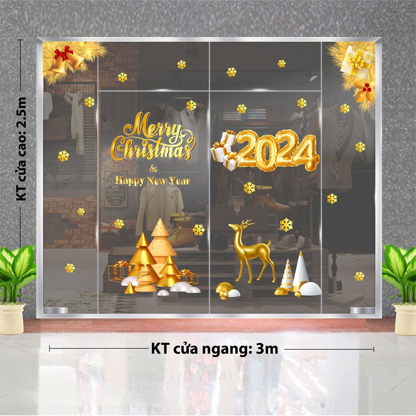 Decal trang trí NOEL 2024 combo số 70