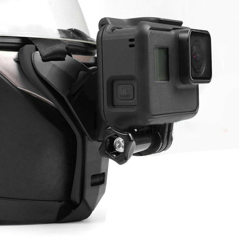 2x Helmet Chin Mount Holder For GoPro 8/7/6/5 Sports Camera Black