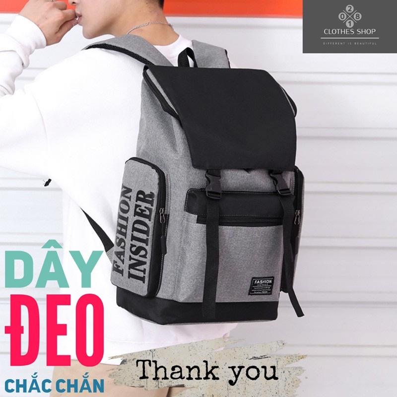 Balo Laptop Thời Trang Backpack Vải Chống Thấm Cao Cấp 2810 Clothes Shop - Balo Laptop Đi Học Đi Chơi Ulzzang Unisex