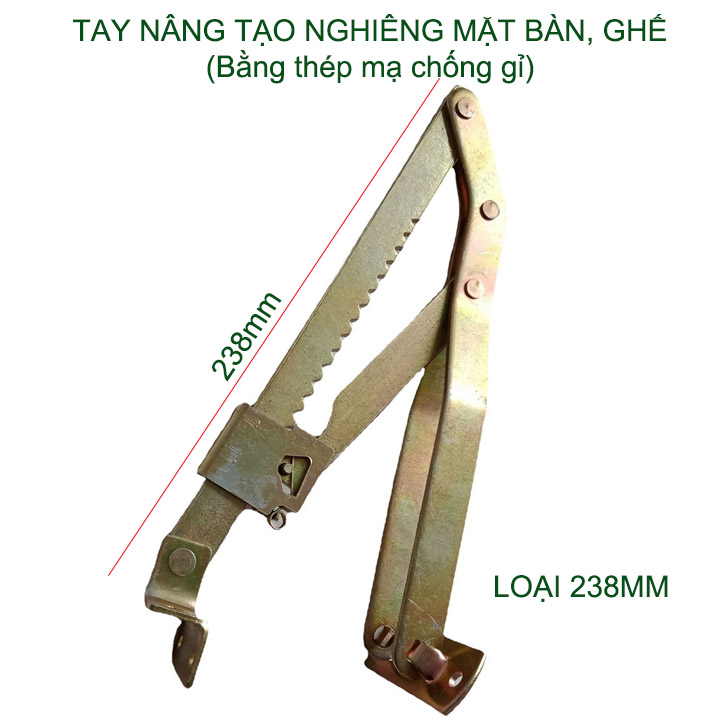 01 Tay nâng tạo nghiêng mặt bàn học, bàn làm việc, ghế, giường đa năng bằng thép dày mạ chống gỉ