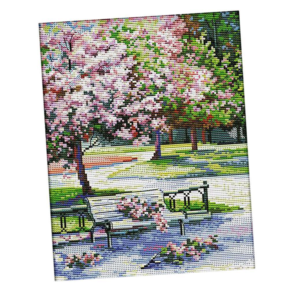 Handcraft Ribbon Embroidery Kits Home Wall Art Decoration 27 x 33cm