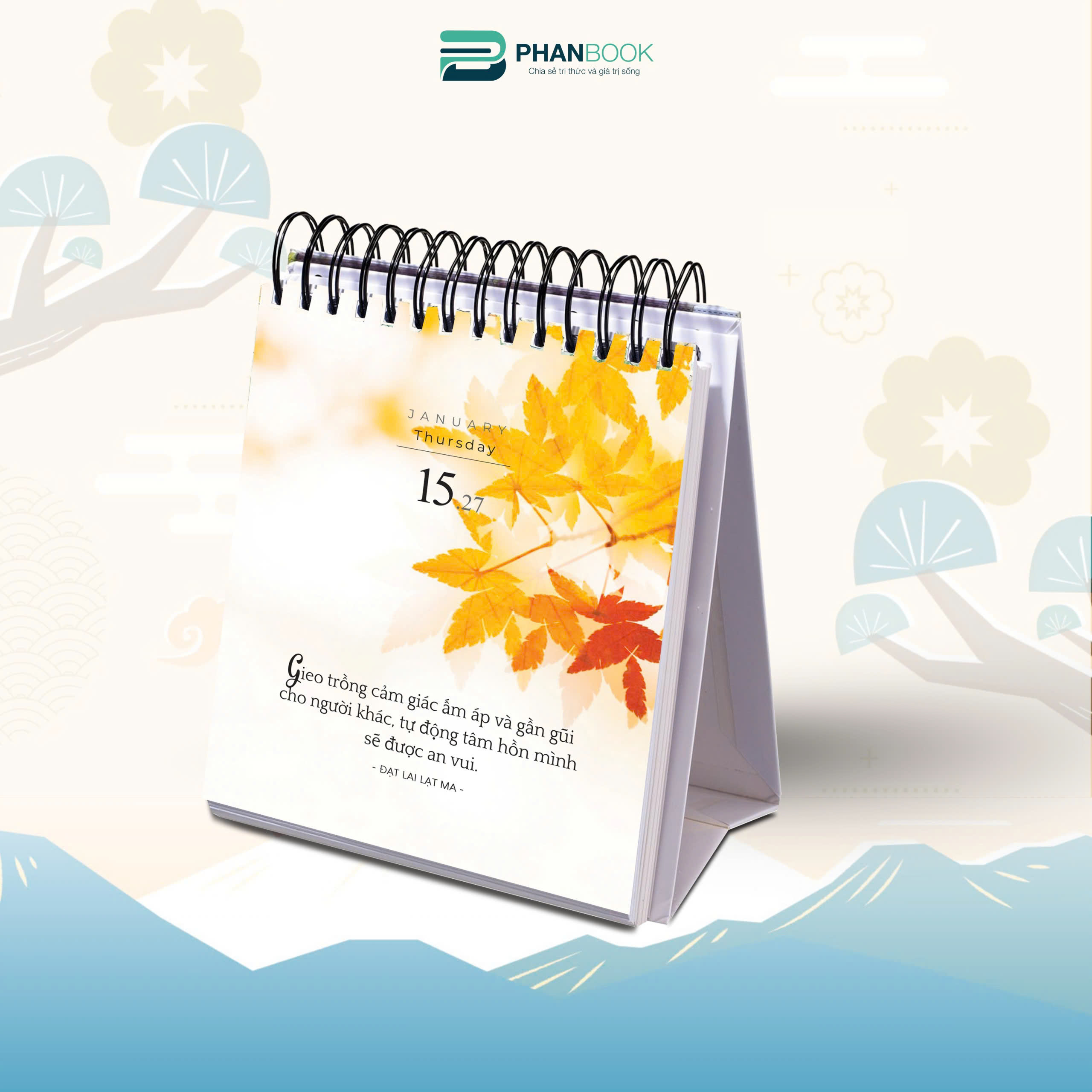 Lịch Bàn 2026 - 365 Ngày Vườn Tâm Tỉnh Thức - Đạt Lai Lạt Ma