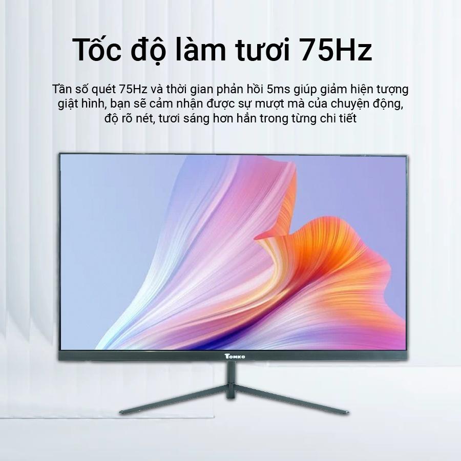 Màn hình máy tính Tomko T2721F 27 inch Full 3 viền IPS 75Hz (HDMI+VGA+DC) - siêu rẻ siêu chất lượng - Hàng chính hãng