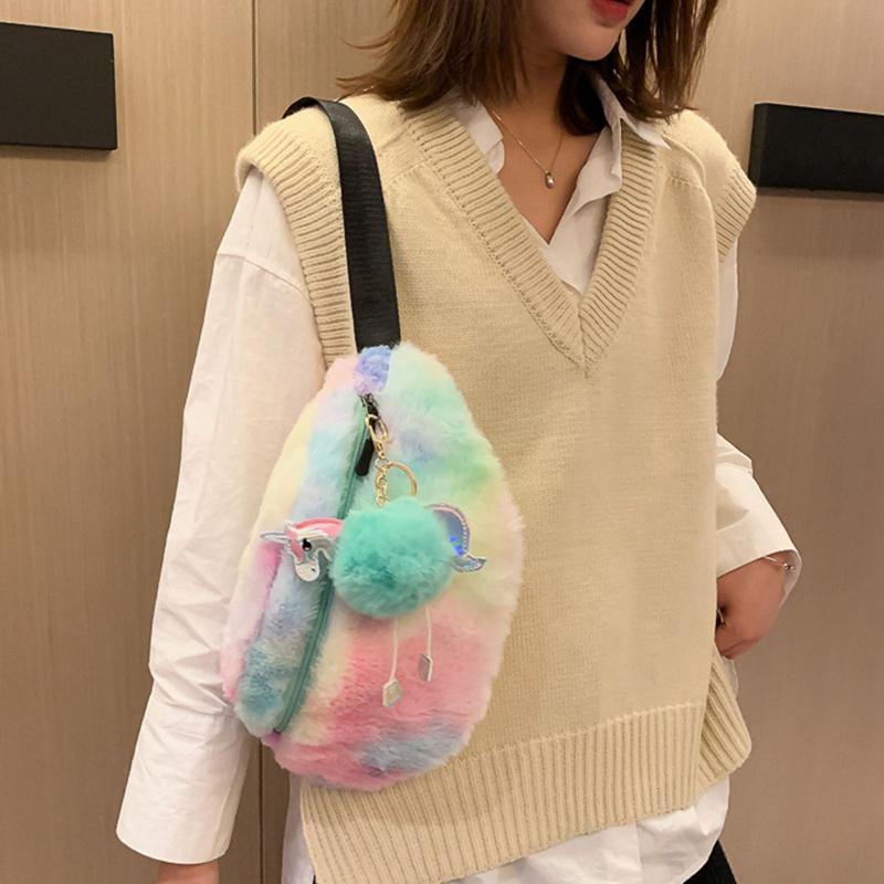 2021 Mới Kỳ Lân Eo Túi Nữ Thời Trang Sang Trọng Đáng Yêu Hông Nữ Bé Gái Dây Đeo Vai Túi Trẻ Em Eo Gói Hoạt Hình điện Thoại