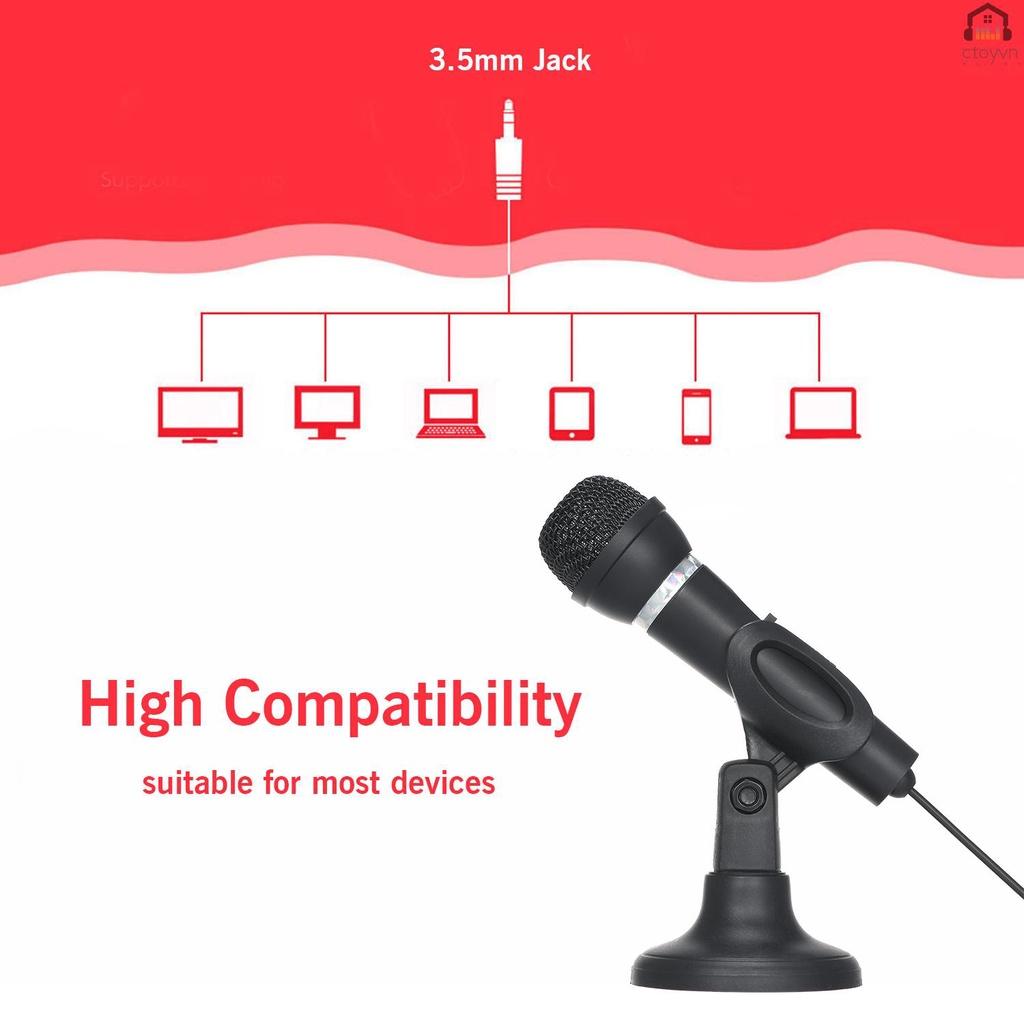 Micro mini kèm giá đỡ giắc cắm 3.5mm dùng để chơi game
