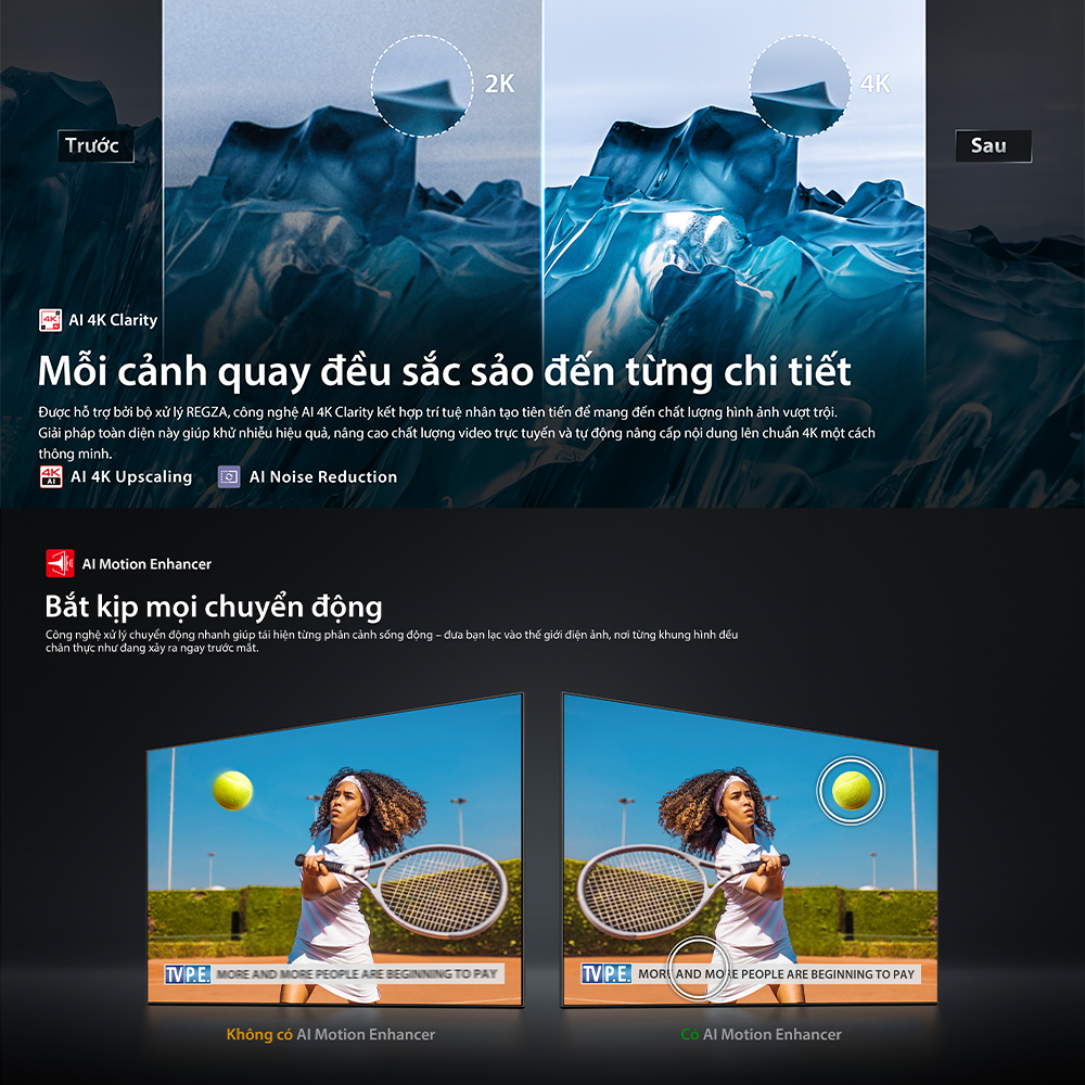 [SP Mới 2025] Smart Tivi Toshiba 55 inch AI 4K UHD 55C350RP, Giao Hàng Toàn Quốc, Bảo Hành 24 Tháng, Hàng Chính Hãng