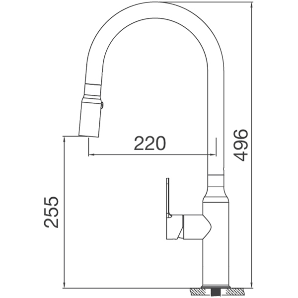 Vòi rửa chén inox - Dây rút Malloca K046-S