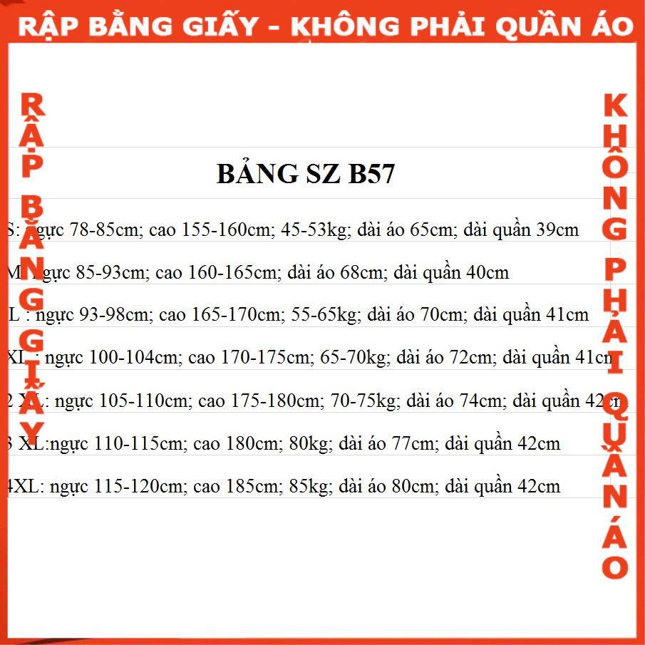 Rập giấy may bộ quần đùi áo ba lỗ B57 (BẢN VẼ)