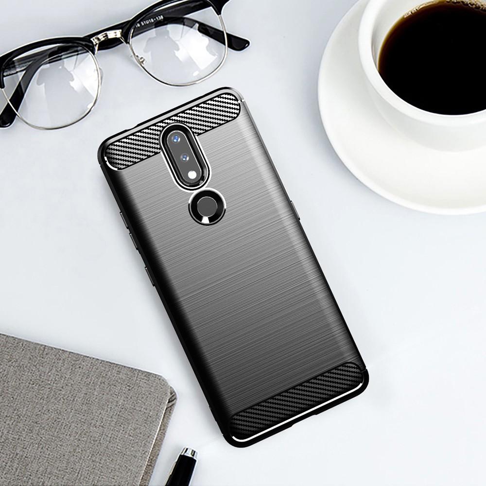 Ốp lưng cho Nokia 2.4 dẻo Cacbon phay xước chống sốc chống vân tay