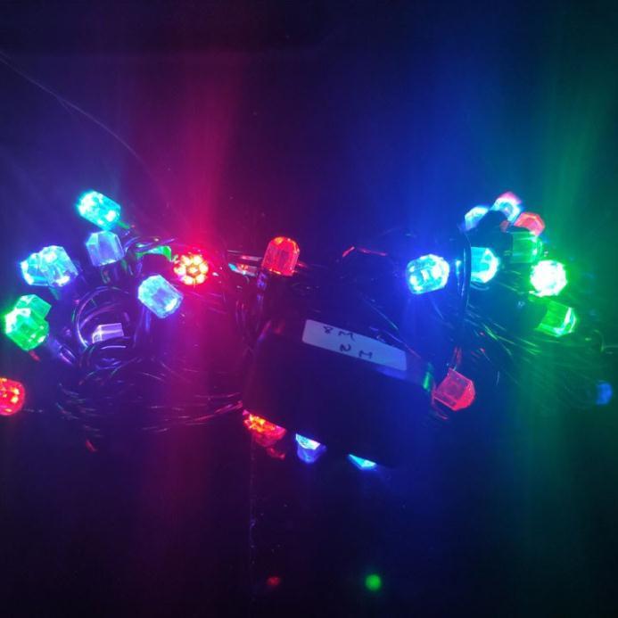 Led Dây Kim Cương Đen Nhiều Màu 20m Tự Nháy Không Điều Khiển