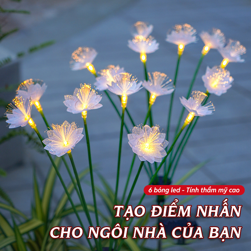 Đèn trang trí năng lượng mặt trời chùm hoa anh đào , tích kiệm điện, bóng siêu sáng, chống thấm nước - DA3140