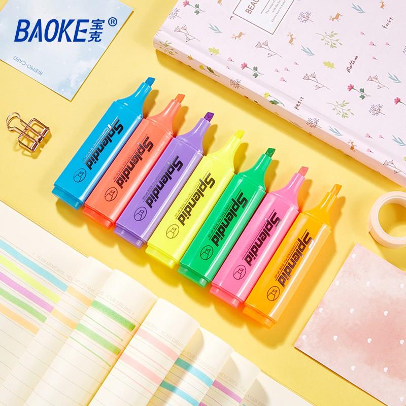 Hộp 10 Cây Bút Đánh Dấu Dòng Dạ Quang- Baoke MP490