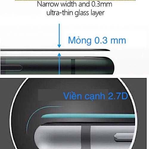 Miếng dán cường lực màn hình cho iPhone 12 Pro Max hiệu HAOPINPAI chuẩn 9H / 2.7D / 0.3 mm - Hàng nhập khẩu