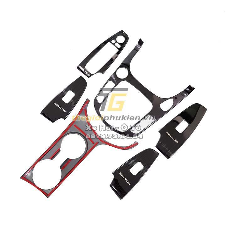 Ốp nội thất Titan cao cấp theo xe Kia Seltos - 6 chi tiết