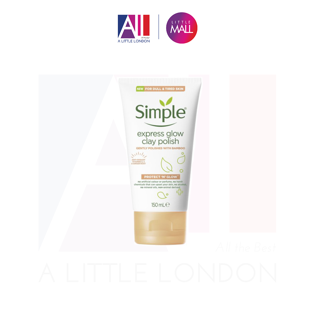 Sữa rửa mặt Simple Protect N Glow Express Glow Clay Polish - 150ml (Bill Anh)