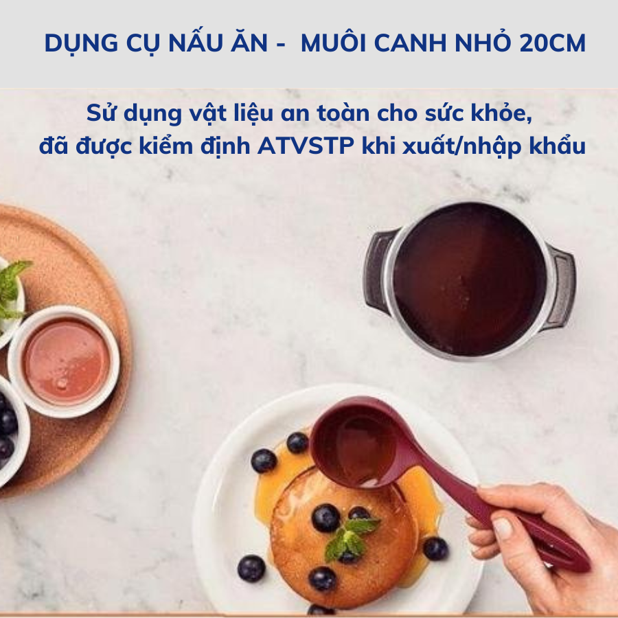 Muôi Múc Canh Nhỏ Tramontina 20cm Bằng Nhựa PA An Toàn Chịu Nhiệt Nhập Khẩu Brazil