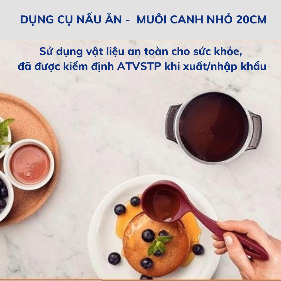 Muôi Múc Canh Nhỏ Tramontina 20cm Bằng Nhựa PA An Toàn Chịu Nhiệt Nhập Khẩu Brazil