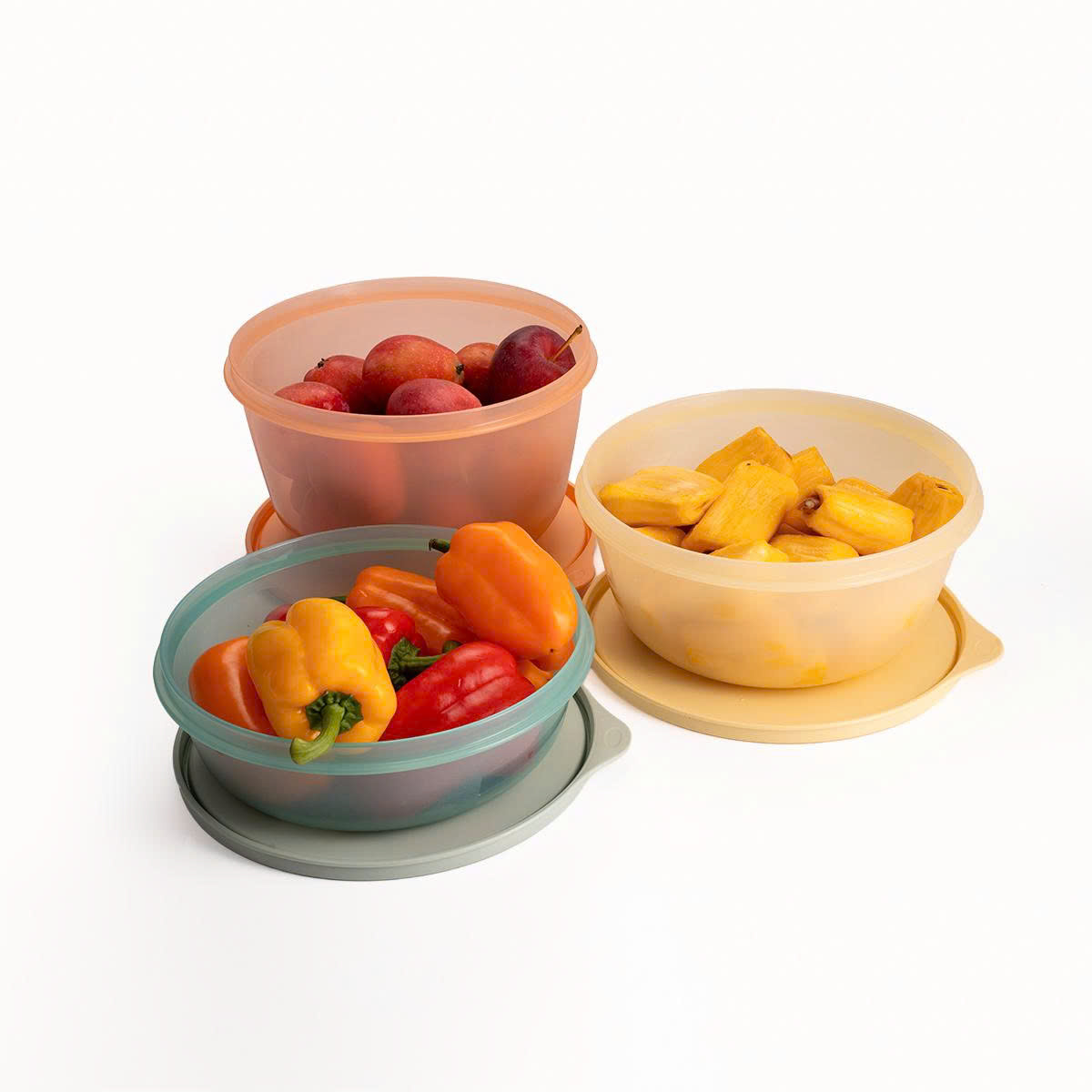 Bộ 3 hộp đựng thực phẩm Tupperware trữ khô và mát Modular Bowl Variety 1.9L 1.4L 950ml